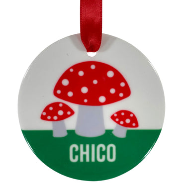 Chico Mushrooms Ceramic Ornament    