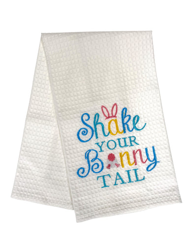 Shake Your Bunny Tail - Waffle Weave Kitchen Towel    