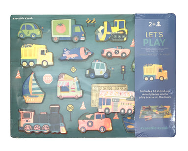 Wooden Puzzle Playset - Things That Go    