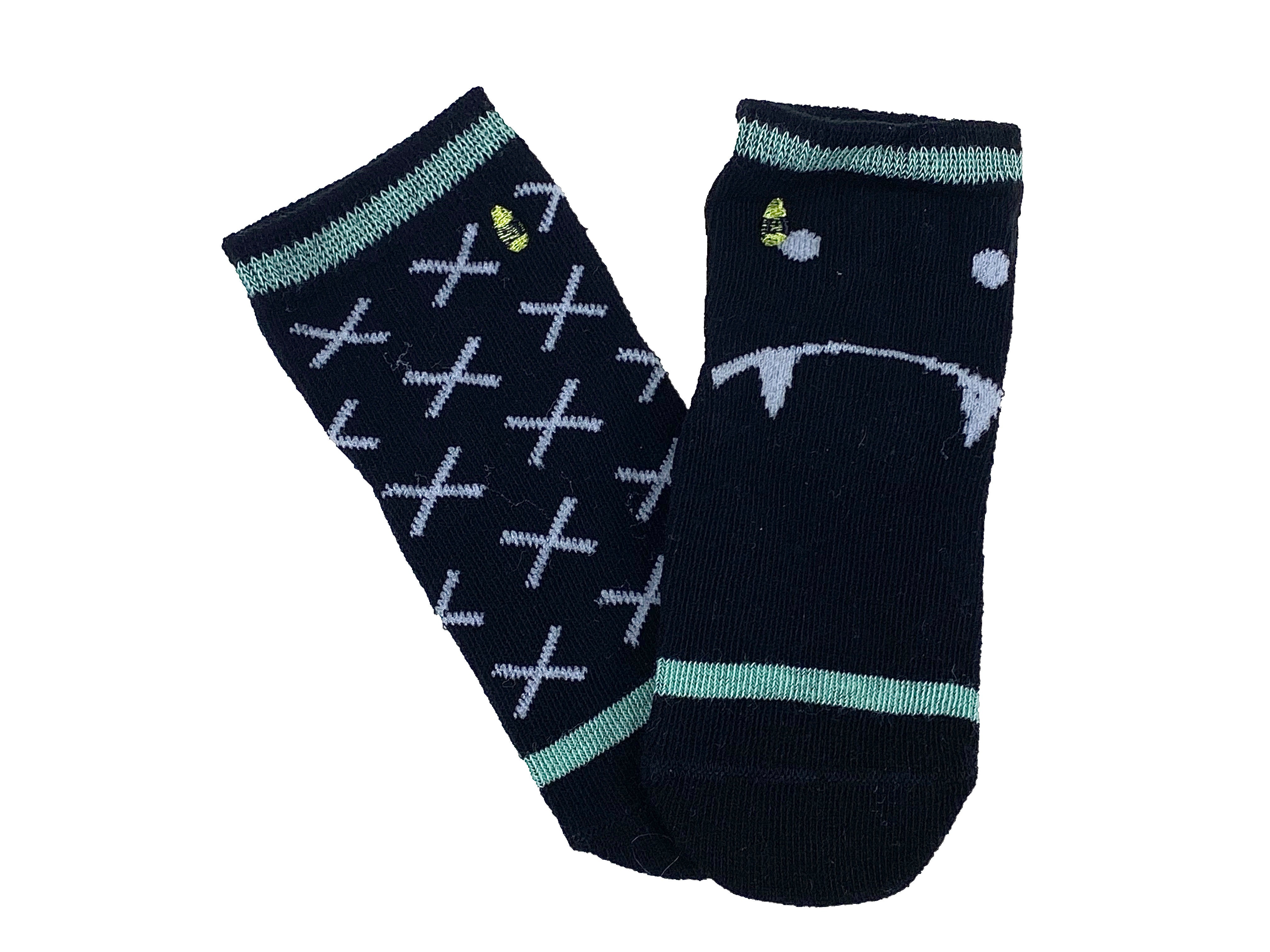 6 Pairs Little Monster Socks - Size 12-24 Months    