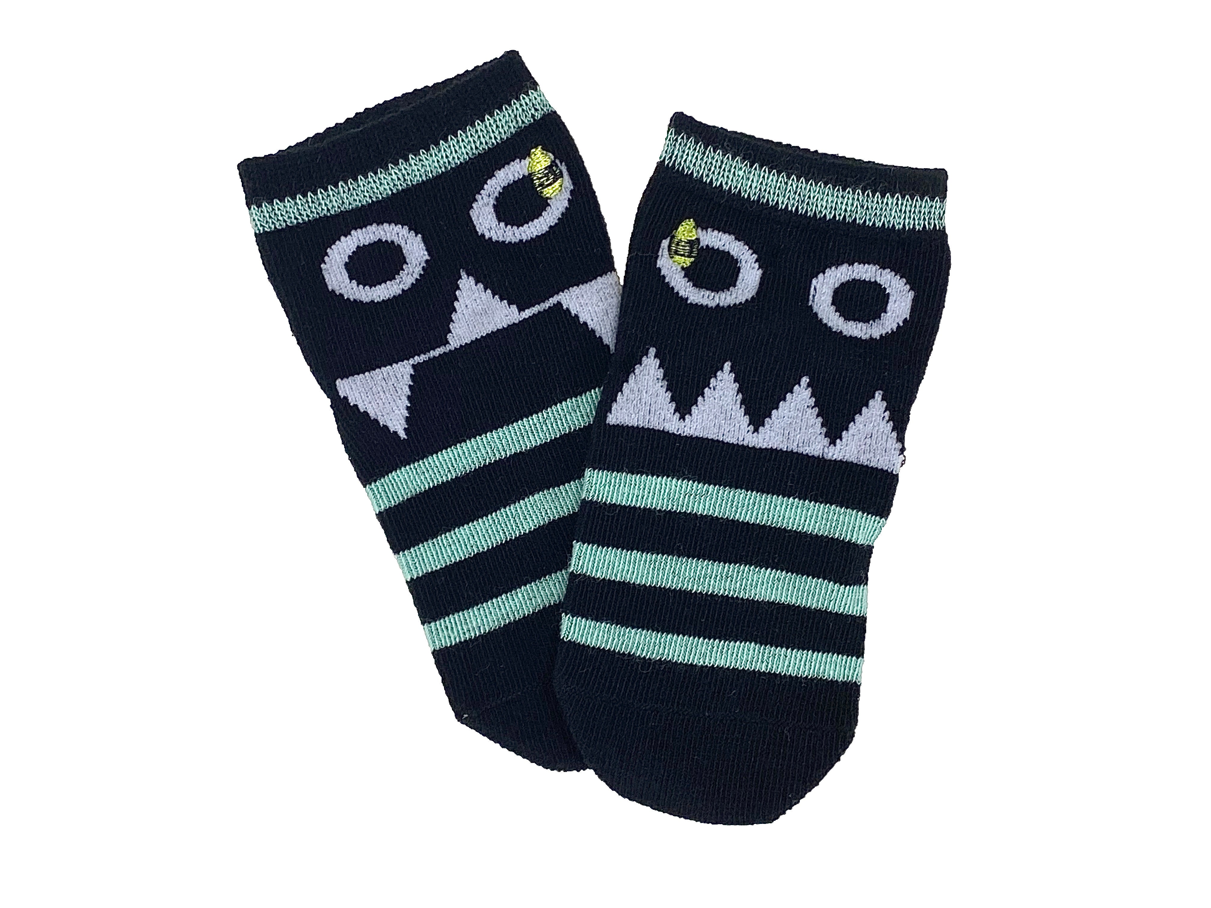 6 Pairs of Little Monster Socks - Size 2T-4T    