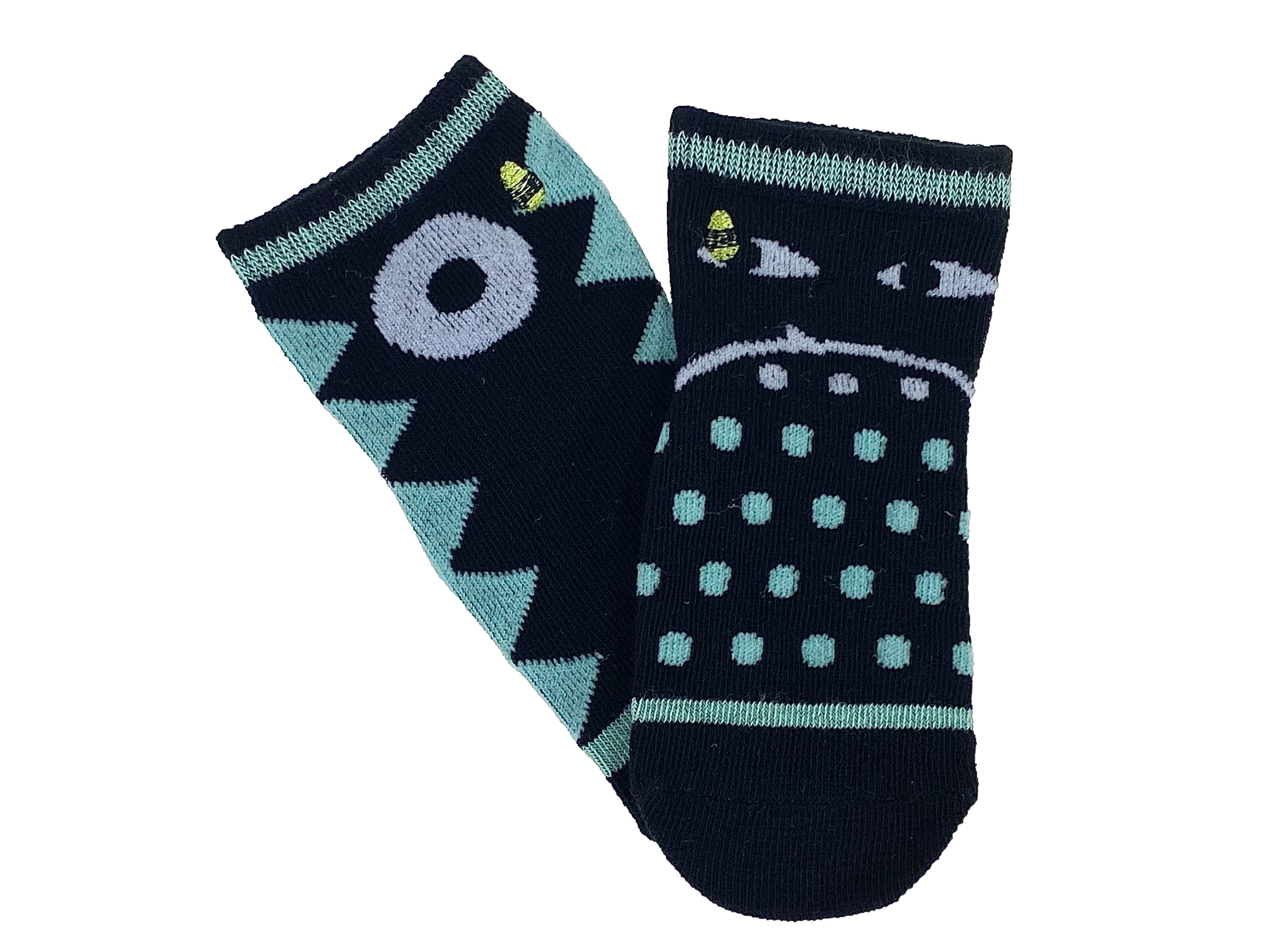 6 Pairs Little Monster Socks - Size 12-24 Months    
