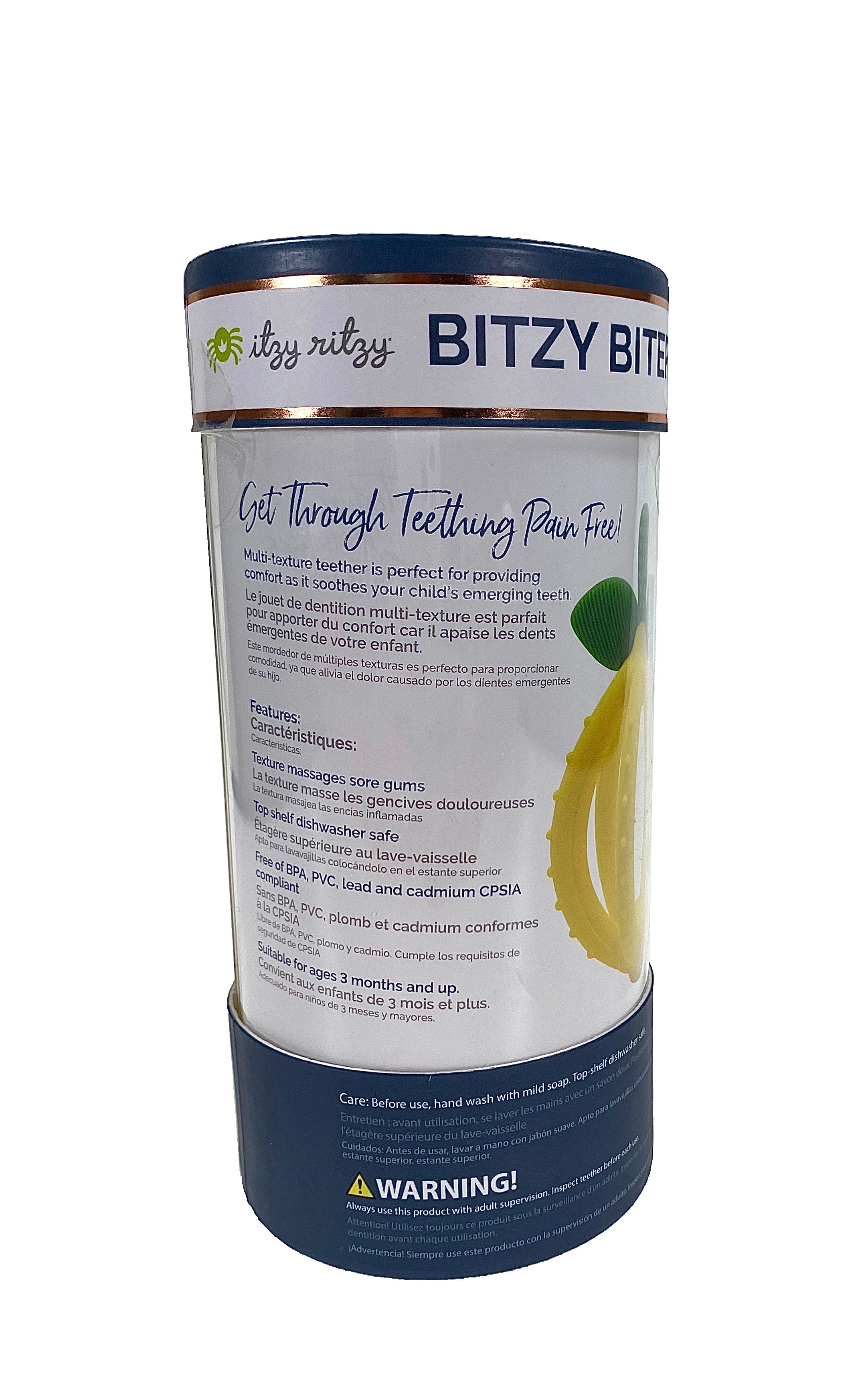 Bitzy Biter Lemon Silicone Teething Ball    