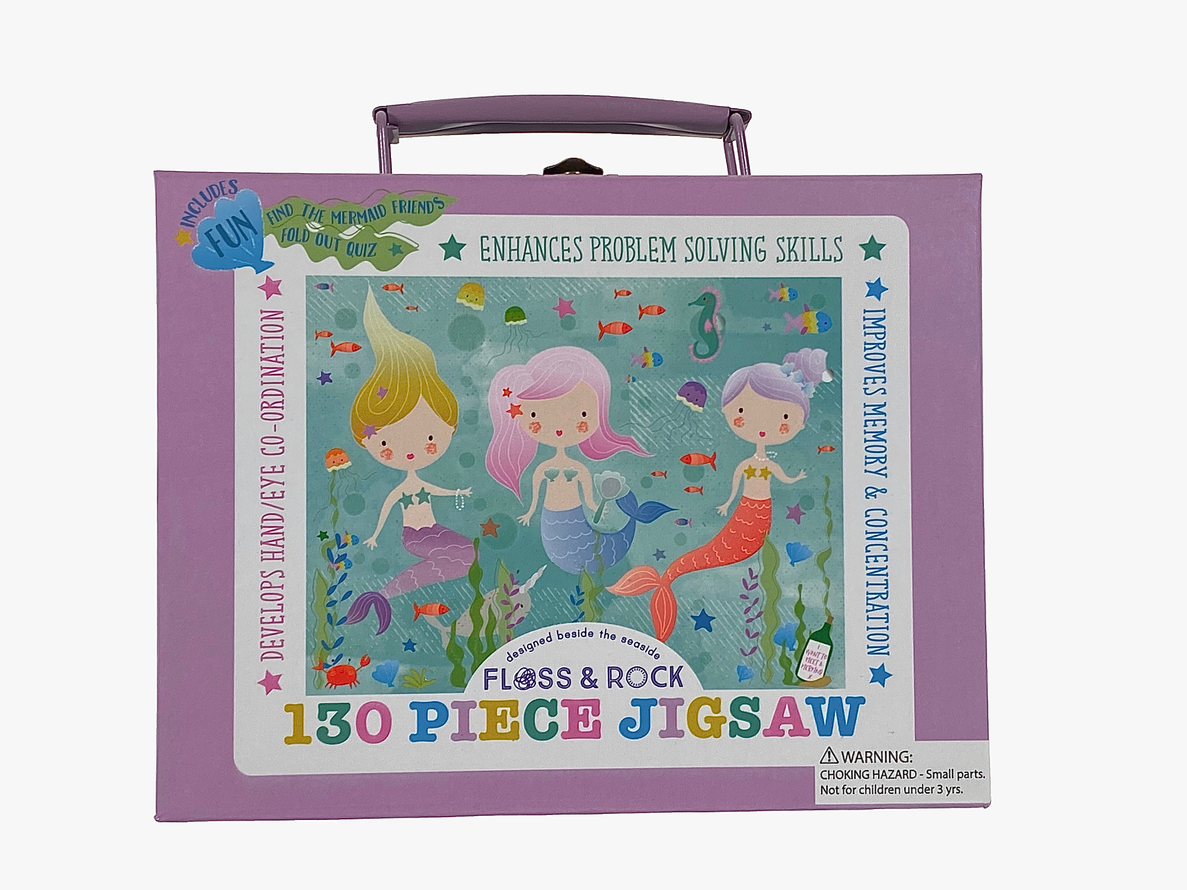 Mermaid 130 Piece Puzzle In A Storage Case    