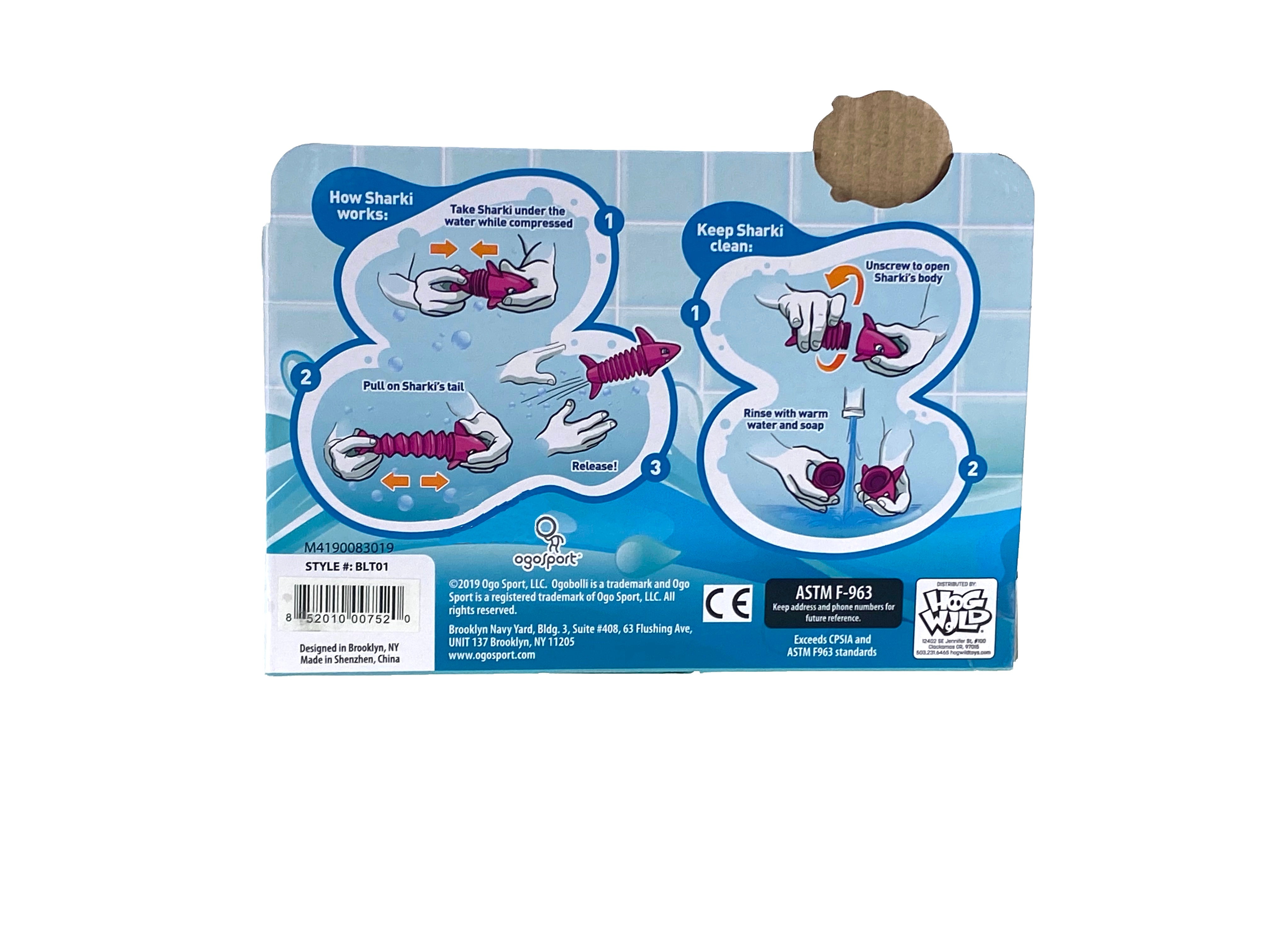 Sharki The Tub Toy - Grey    