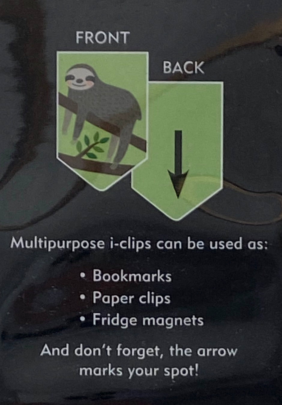 I-Clip Magnetic Page Marker - Sloth    