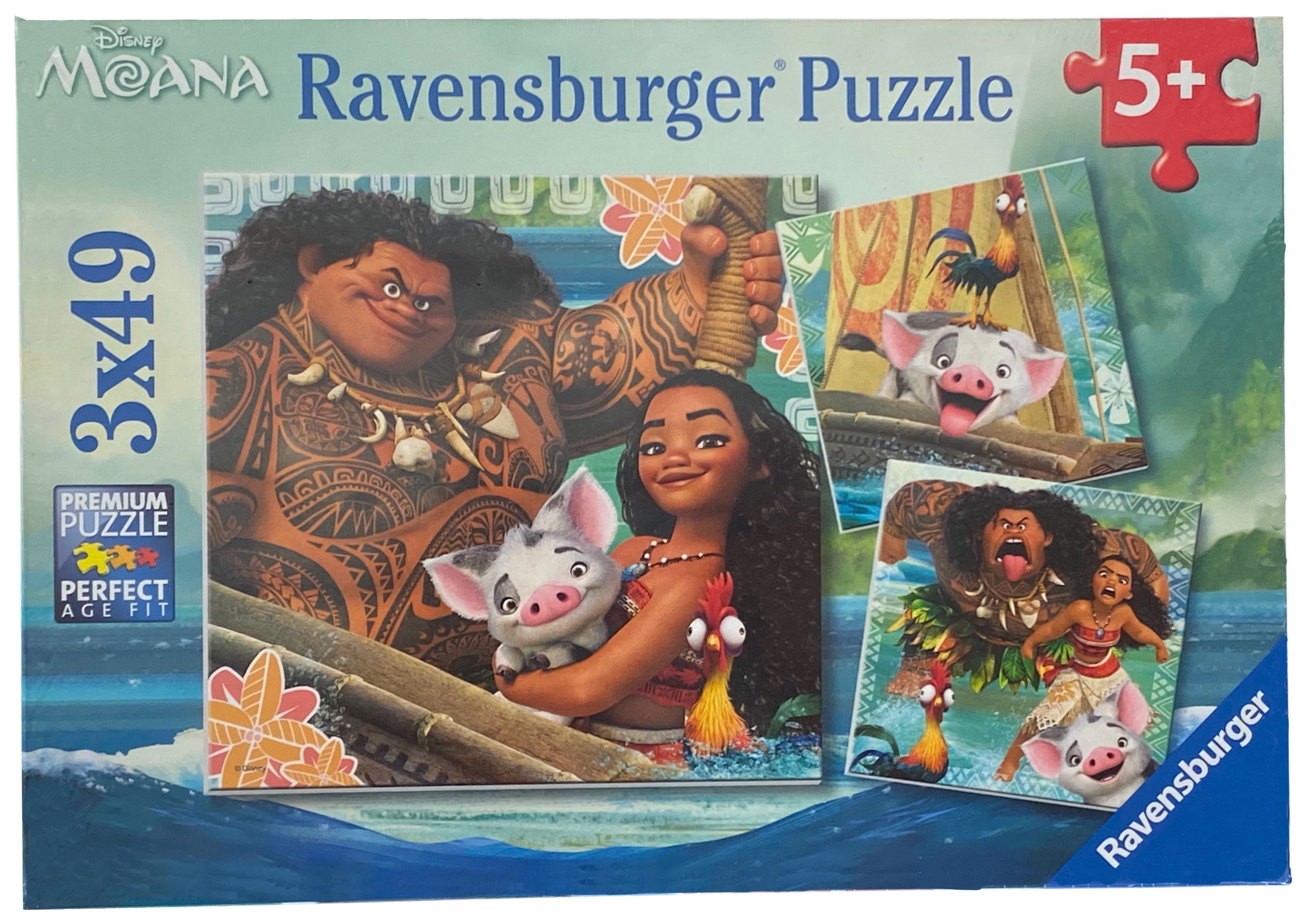 Moana Born To Voyage 3x49 Piece Puzzles