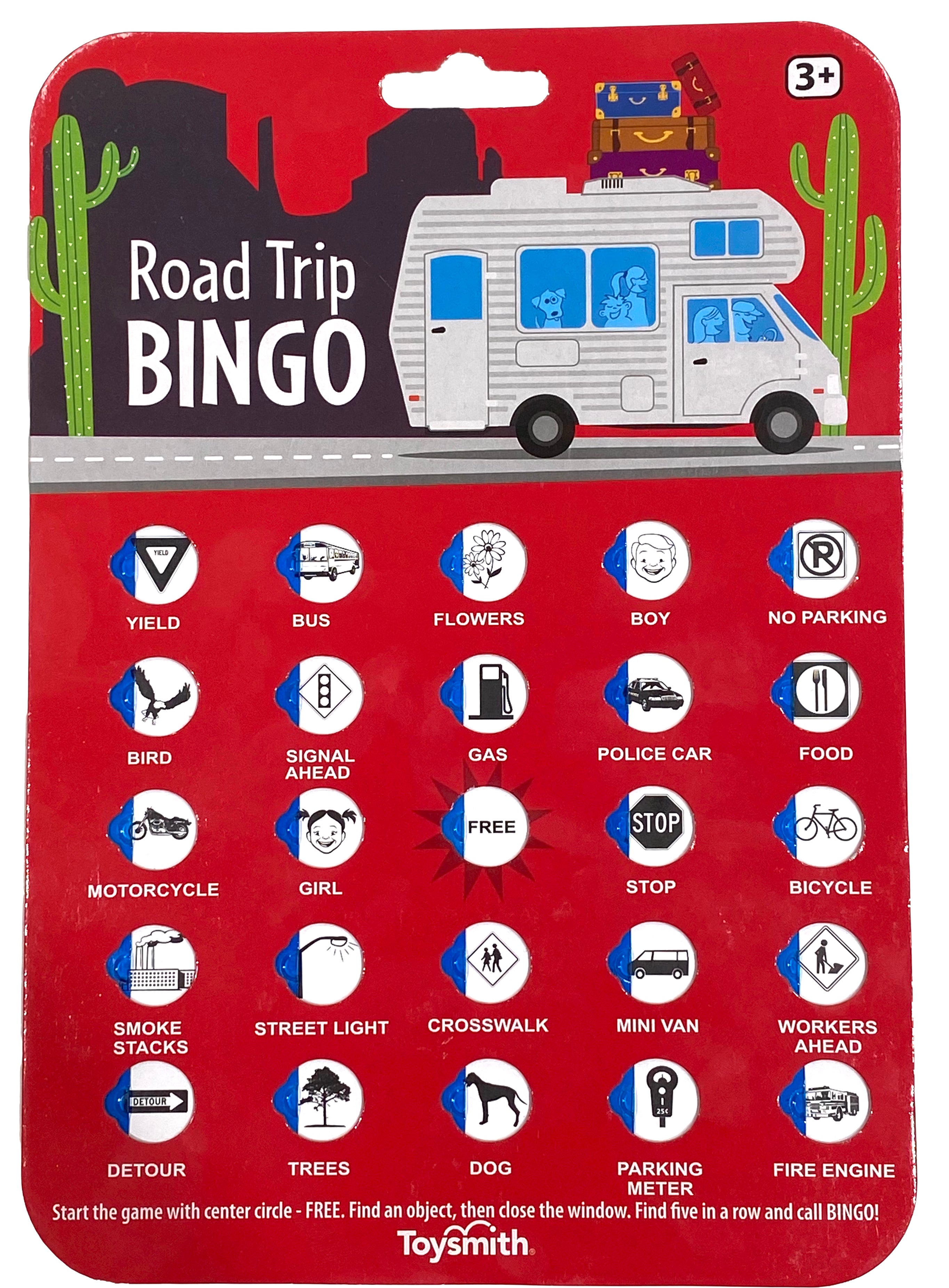 Road Trip Bingo (Single) - Red, Blue, Green or Yellow    