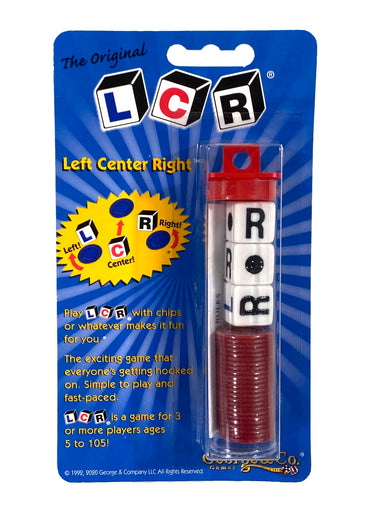LCR - Left Center Right Dice Game - Blister Carded    