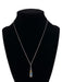 Boma Sterling Silver Necklace Long Tear Blue Mother Of Pearl Mosaic    