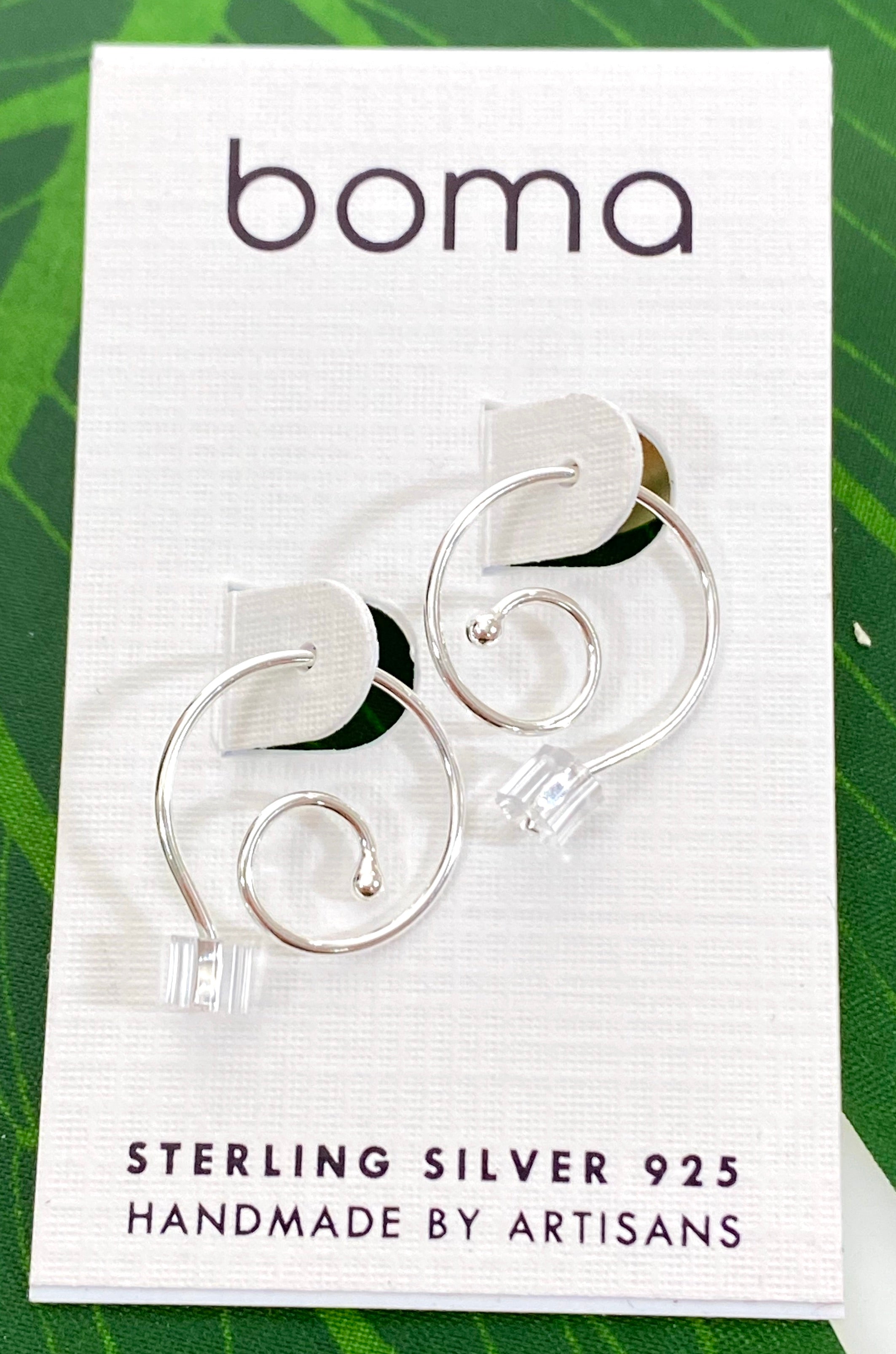 Boma Essential Spiral Pull Through Hoops - Silver