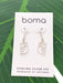 Boma Sterling Silver Owl Outline Earrings