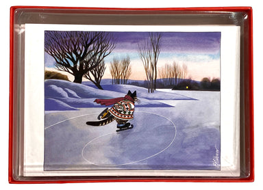 B. Kliban Cat Skating - Boxed Christmas Cards    