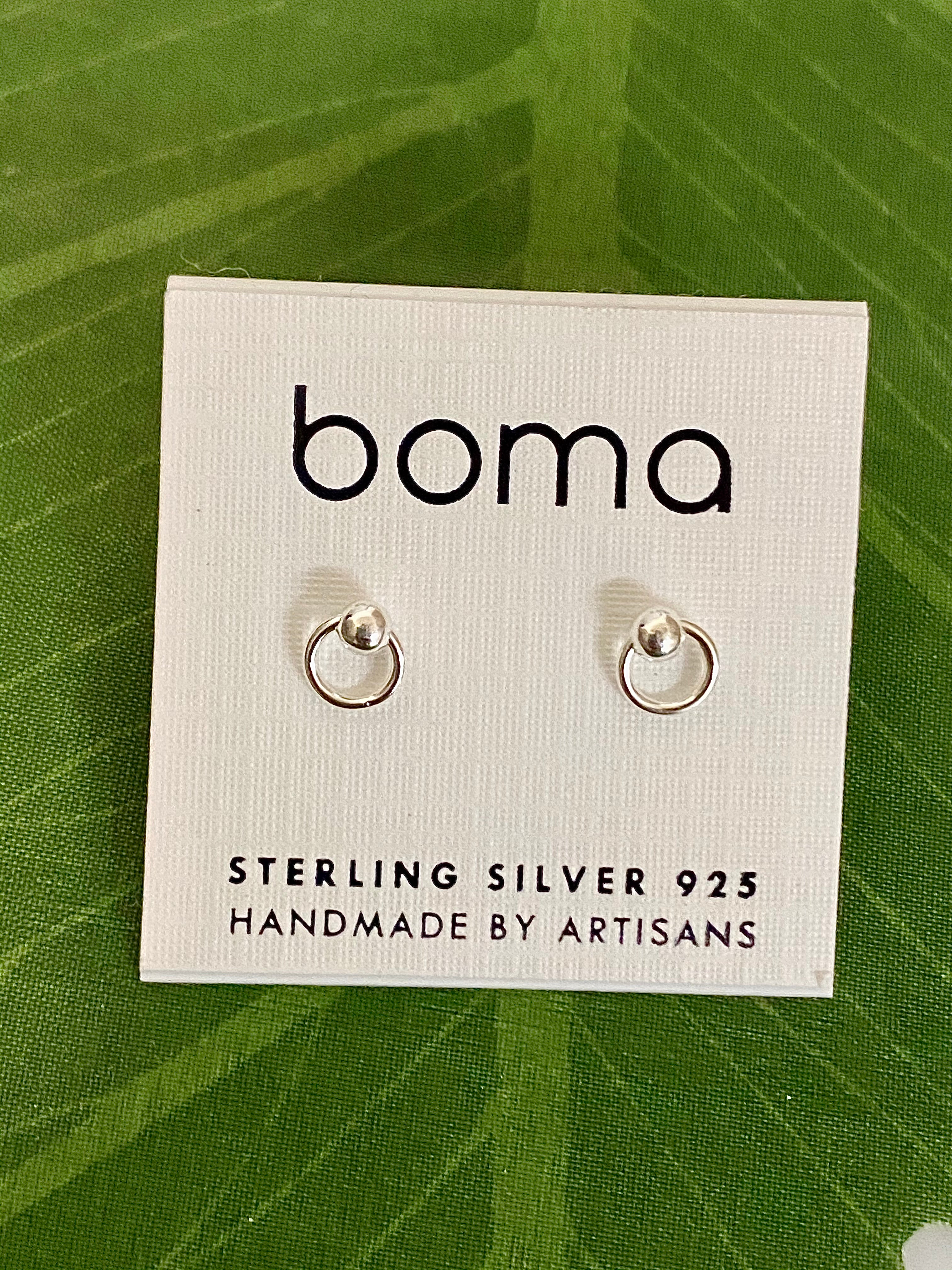 Boma Sterling Silver Earring - Circle Ball Post    