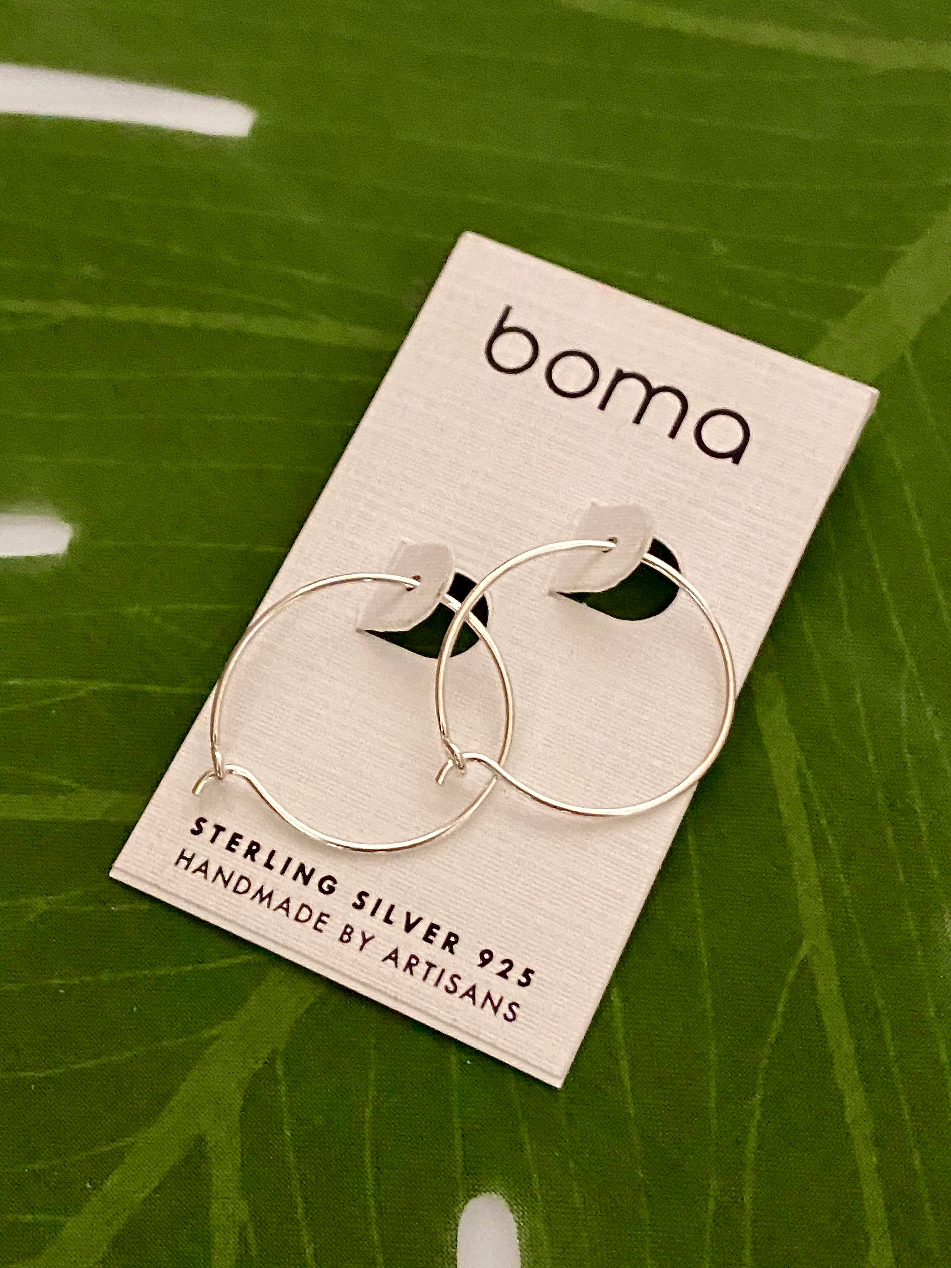 Boma Sterling Silver Aiko 0.8" Hoop Earrings
