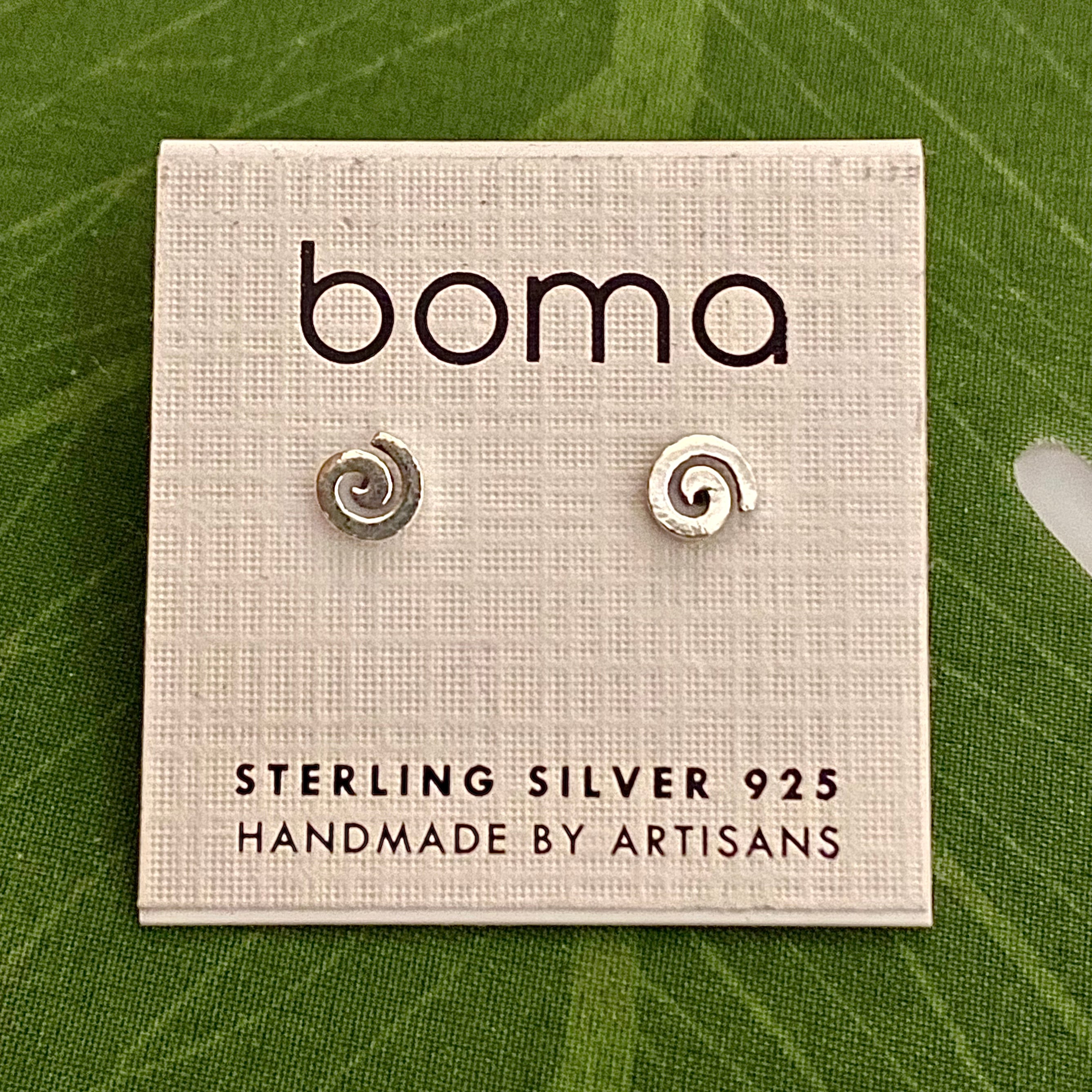 Boma Essential Spiral Stud Earrings - Sterling Silver