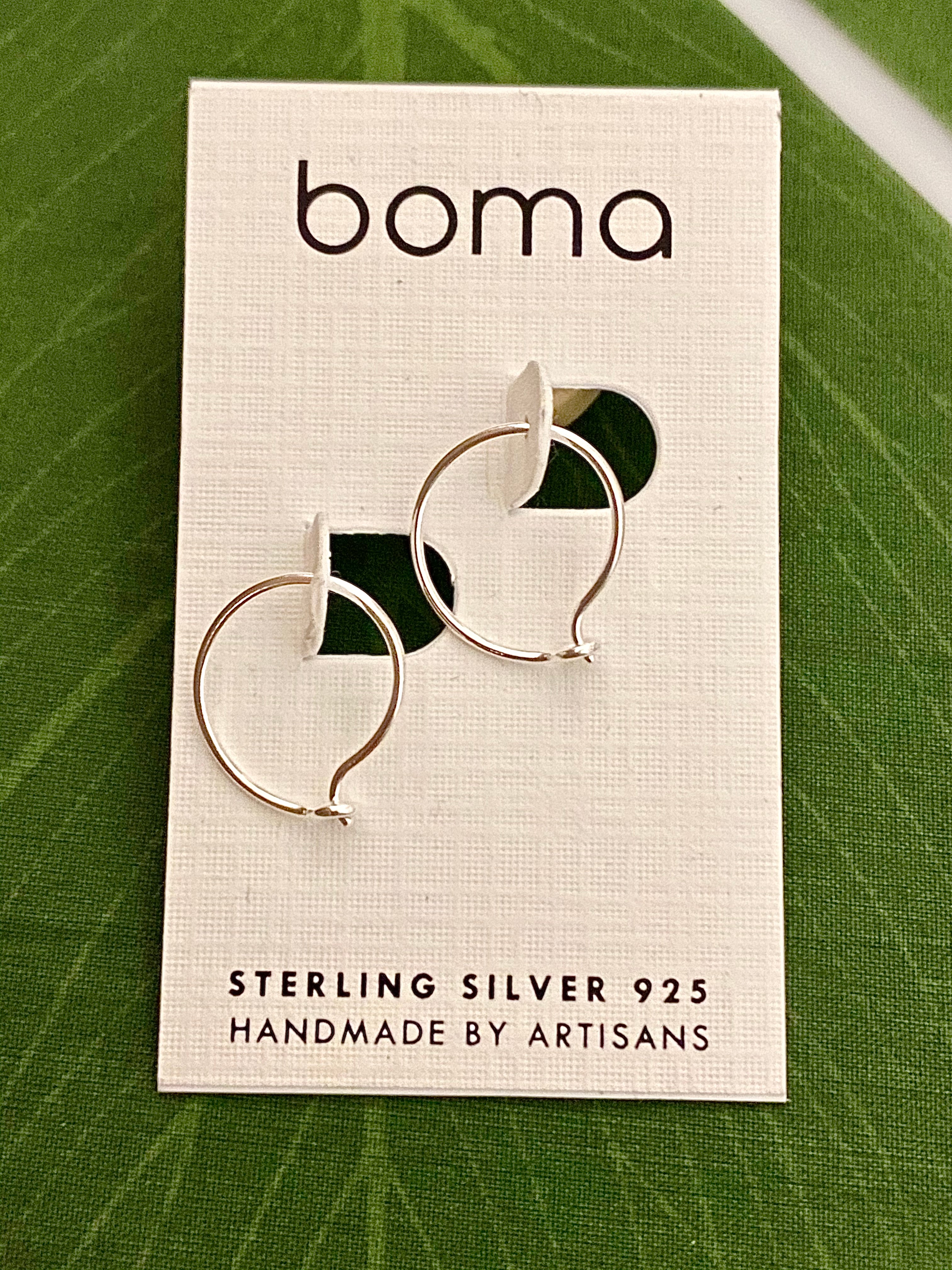 Boma Sterling Silver Earrings - .5 Inch Thin Hoops    