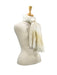 100% Cotton Scarf Tan Coral On White    