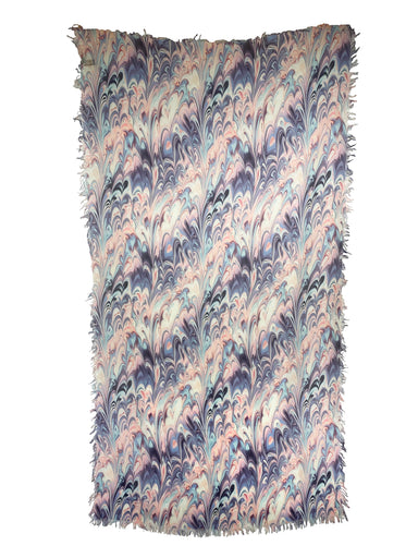 Paint Swirls 100% Cotton Scarf - Lavender And Pink    