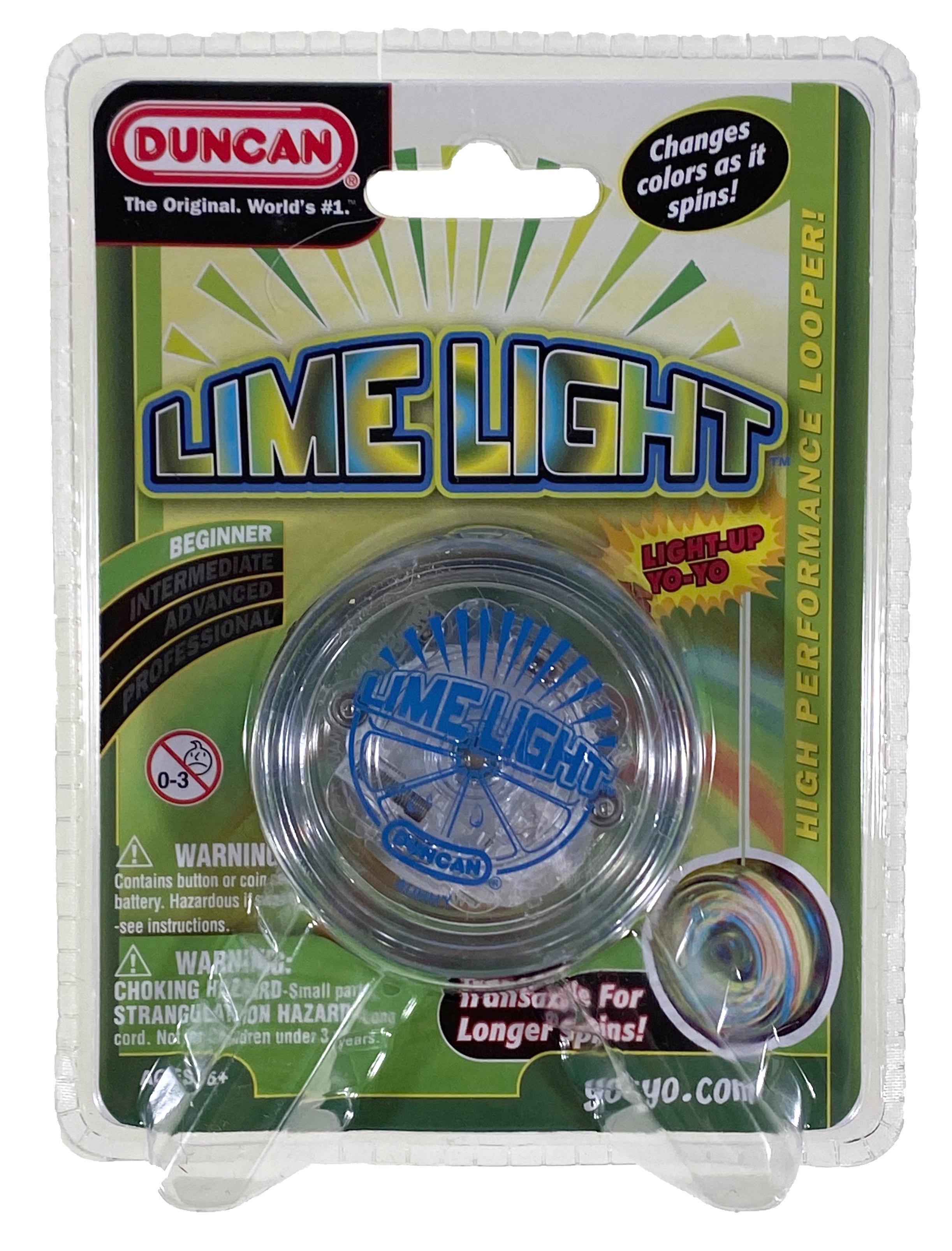 Duncan Limelight Light Up YoYo - Green, Blue or Orange    