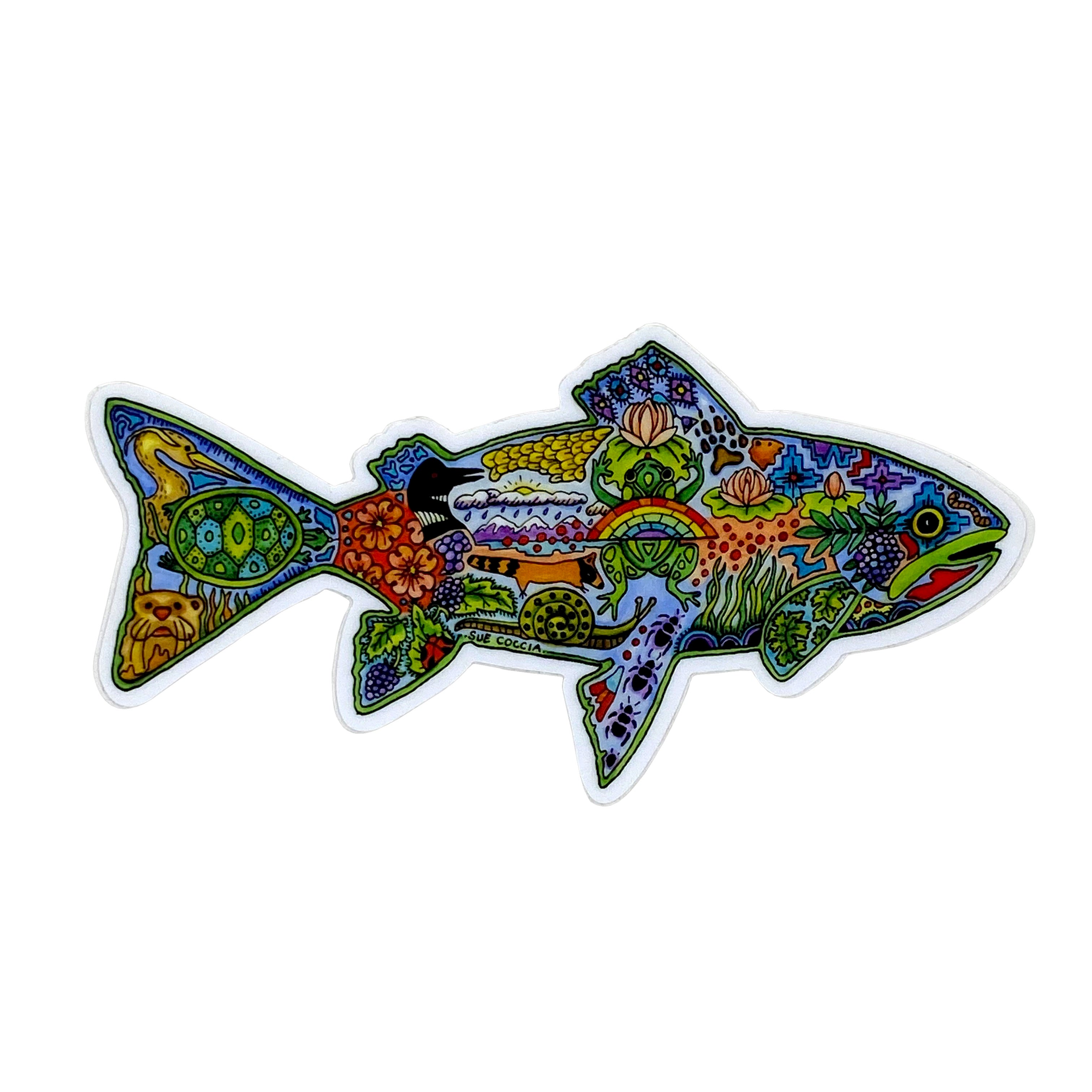 Sue Coccia Trout Sticker    