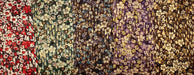 Shimmer Mini Floral Scarf -Green, Purple, Red, Brown or Teal    