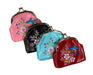 Lavishy Embroidered Butterfly & Cherry Blossom - Vegan Coin Purse    