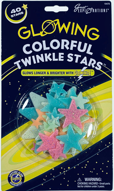 Glow In The Dark - Colorful Twinkle Stars    