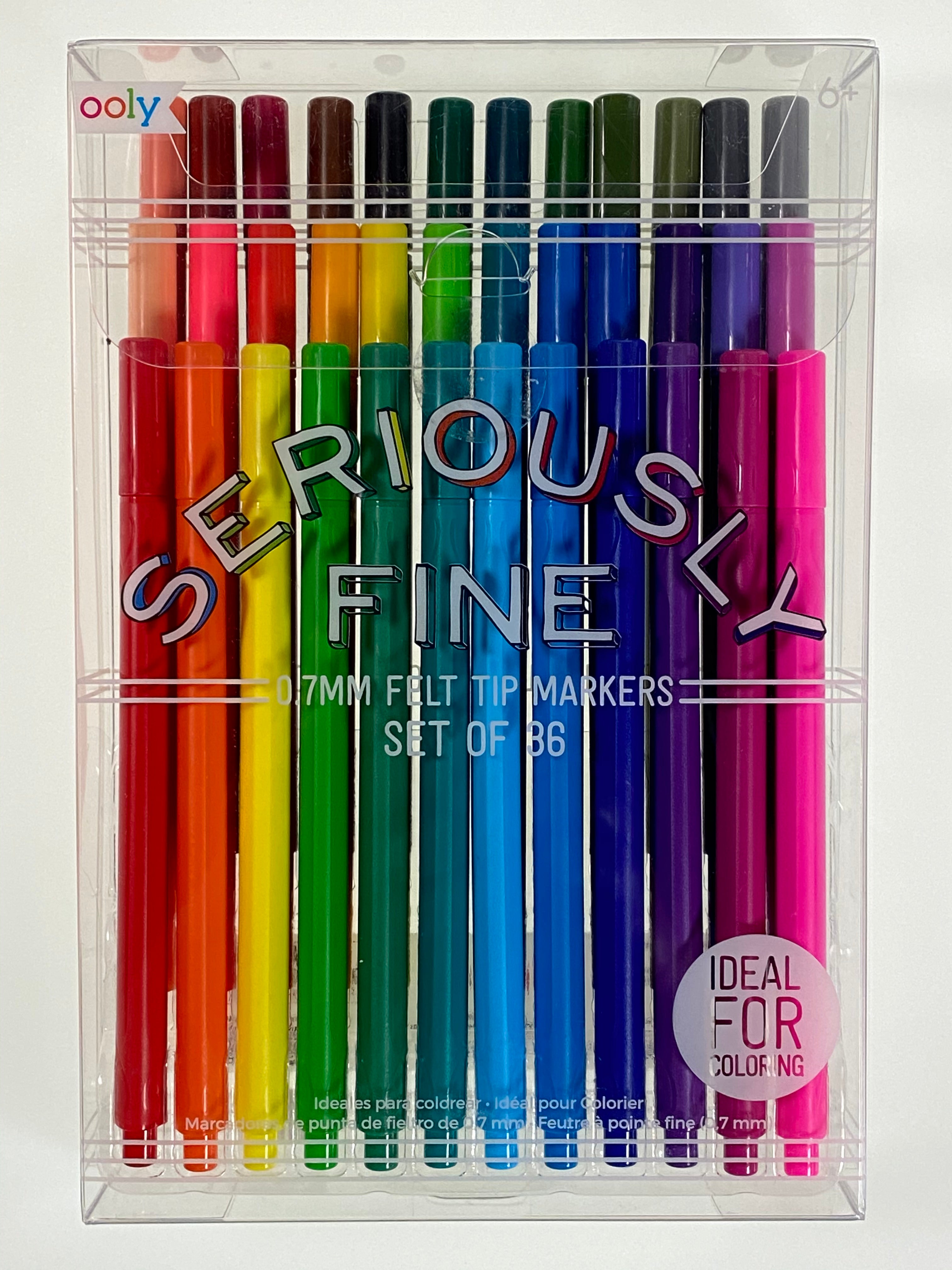 36 Seriously Fine 0.7MM Felt Tip Markers    