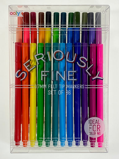 36 Seriously Fine 0.7MM Felt Tip Markers    