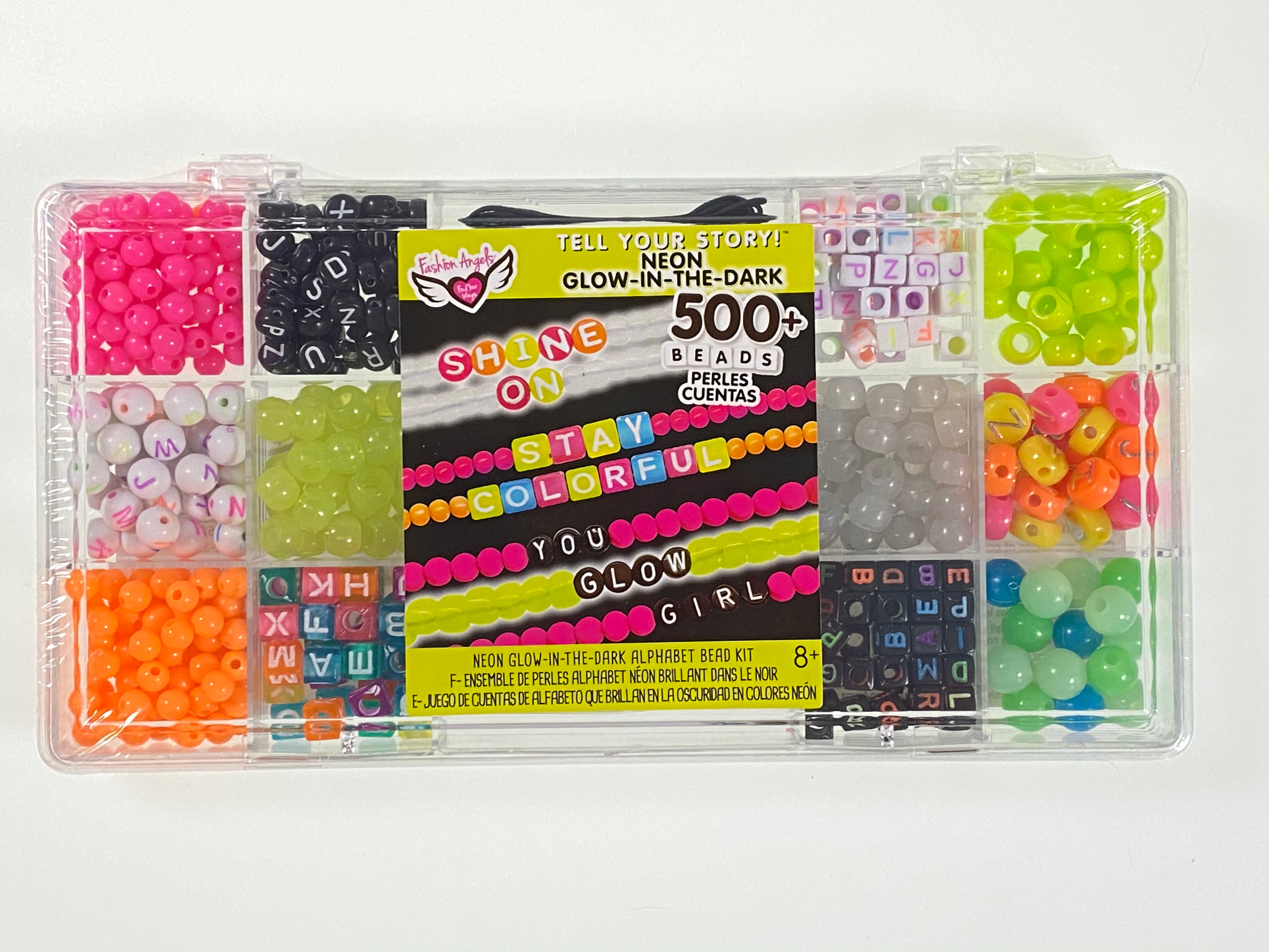 Neon Glow-in-the-Dark Bead Bracelet Making Set    