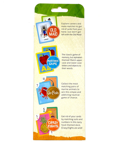 4 Classic Kid's Card Games With 2 Card Holders    