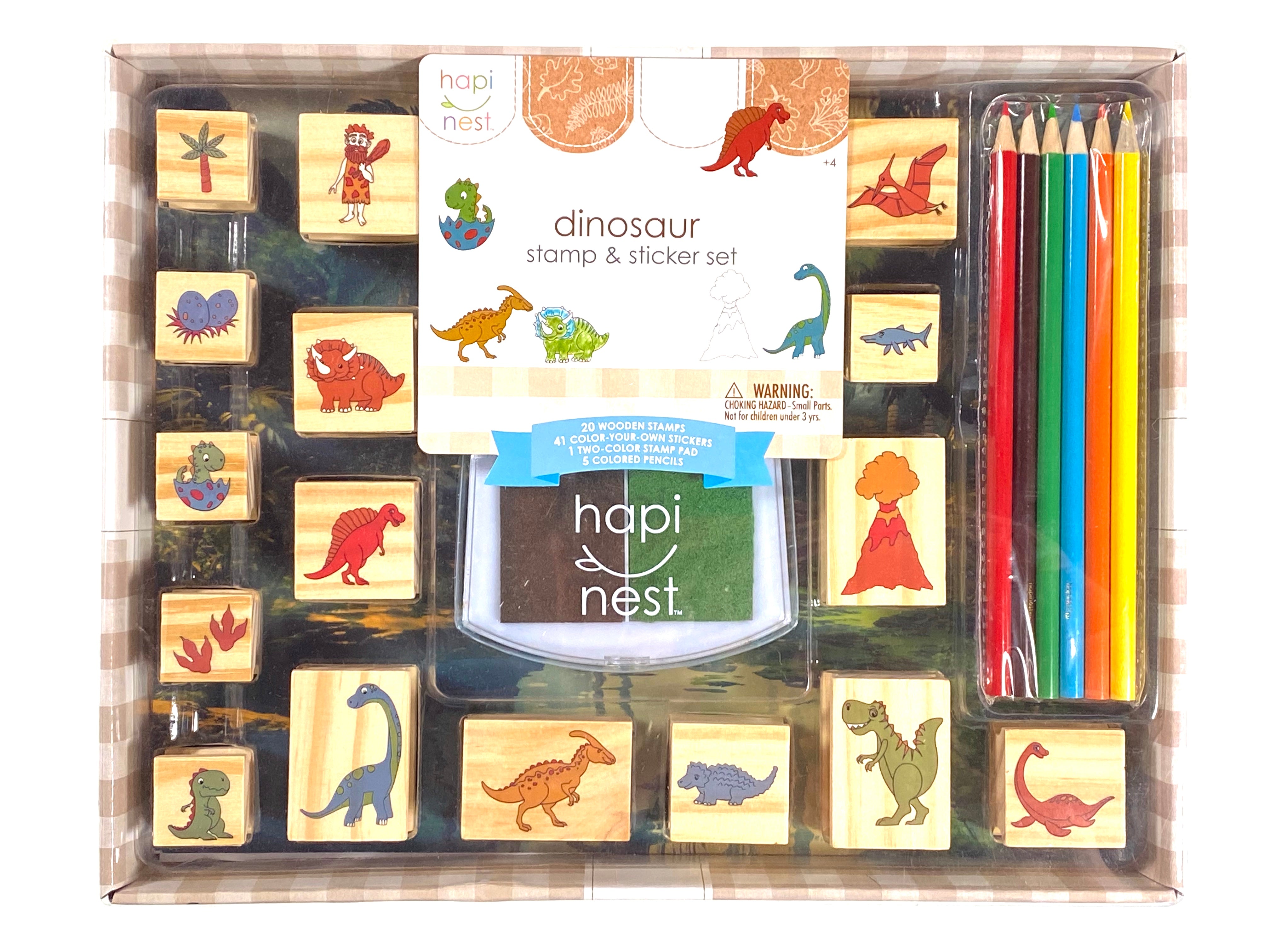 Dinosaur Stamp and Sticker Set    