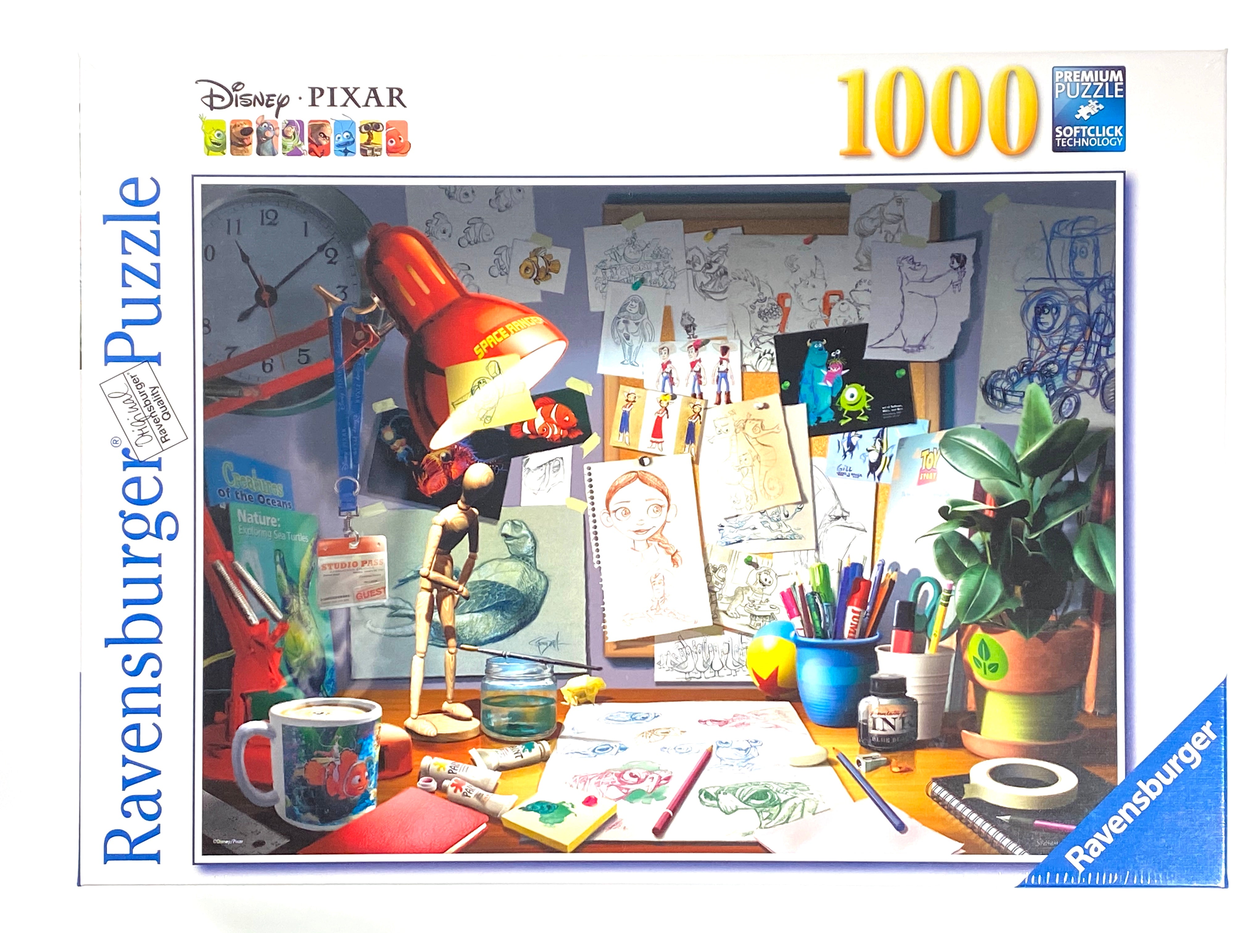 Disney Pixar The Artist's Desk 1000 Piece Puzzle