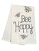 Floursack Embroidered Dishtowel Bee Happy    