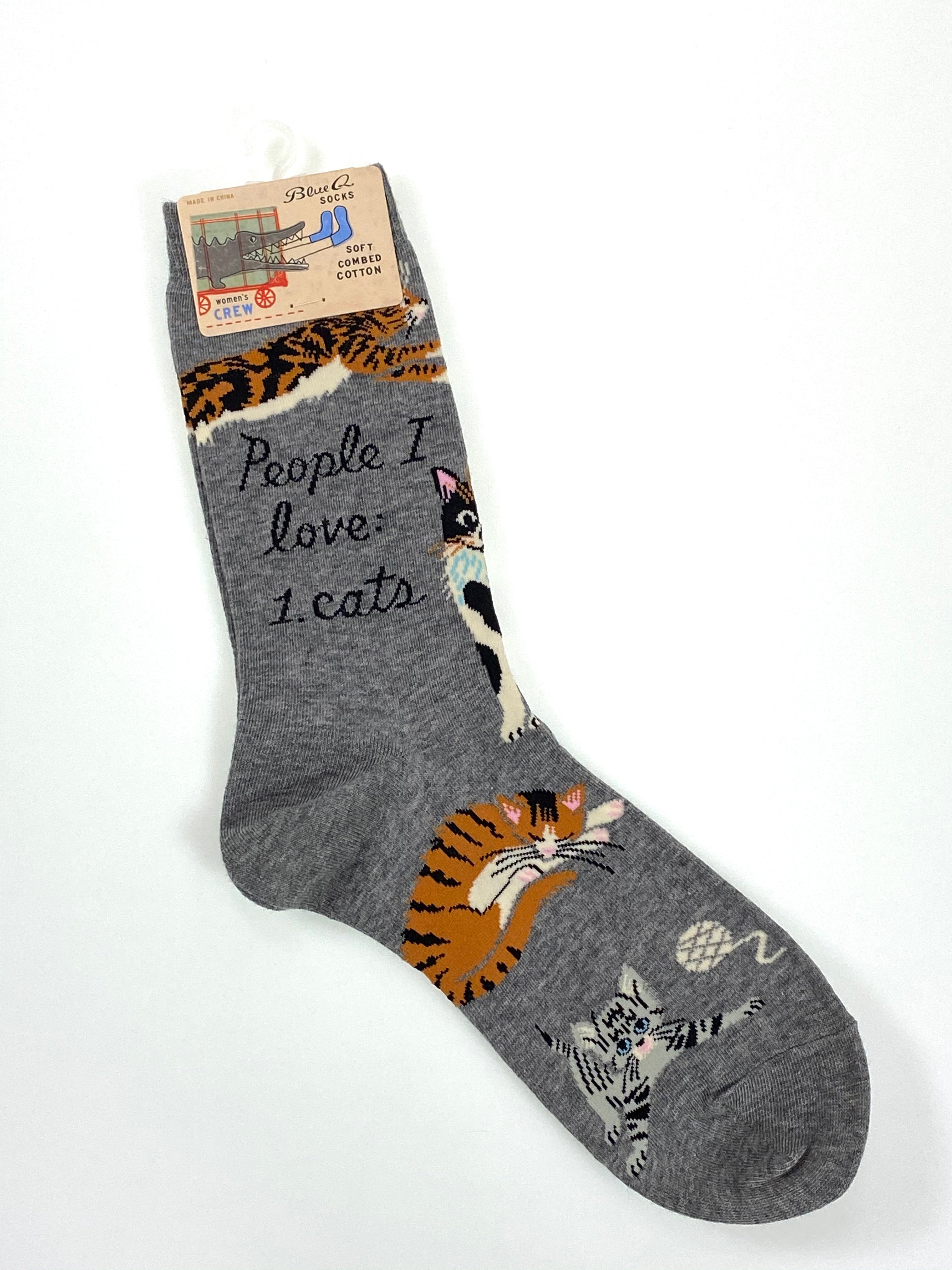 Blue Q Women's Crew Socks - People I Love: Cats