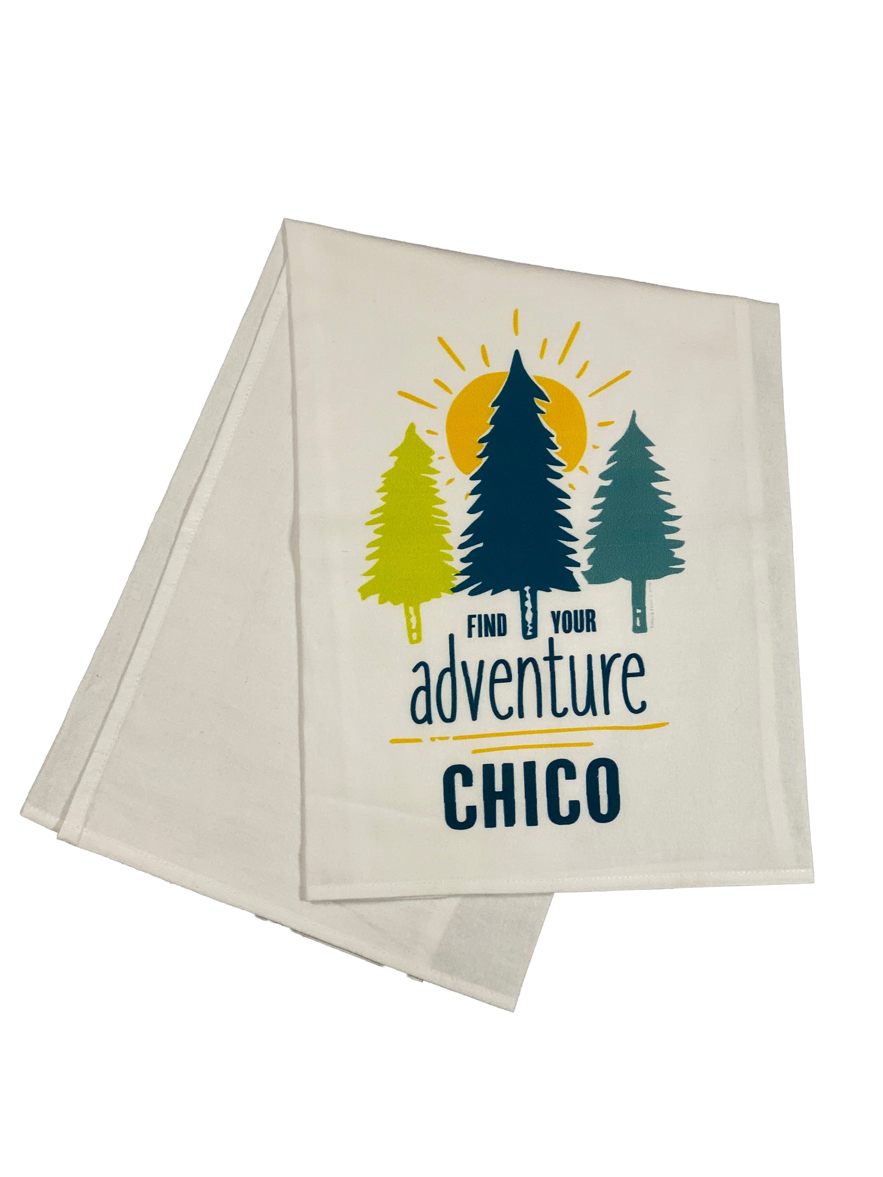 Floursack Printed Dishtowel Find Your Adventure    