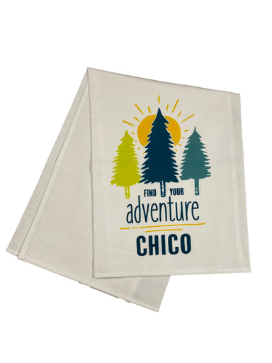 Floursack Printed Dishtowel Find Your Adventure    