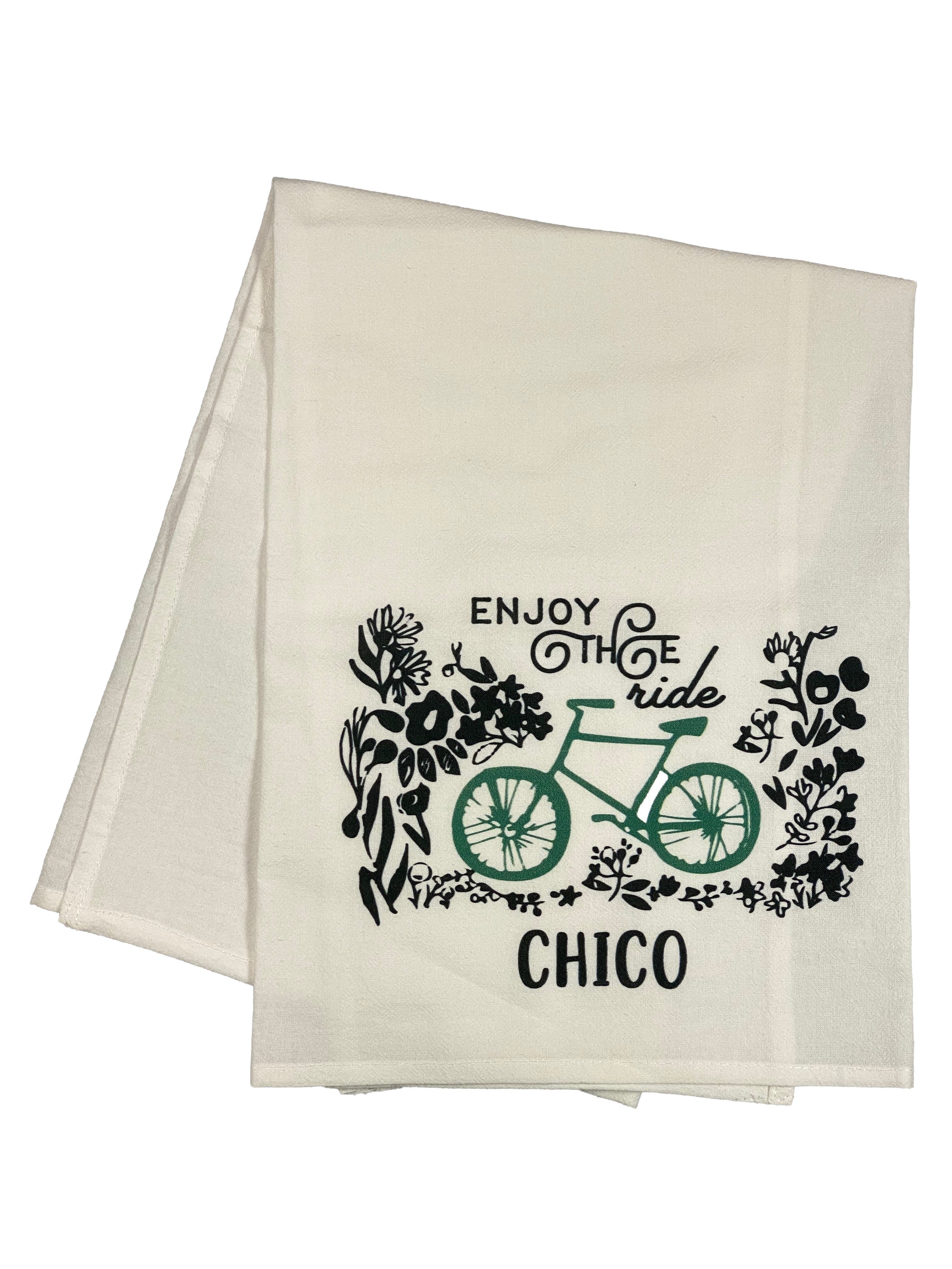 Floursack Printed Dishtowel Enjoy The Ride Chico    