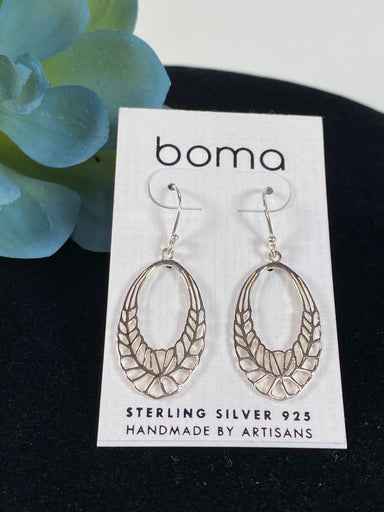 Boma Sterling Silver Earring Open Oval    