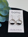 Boma Sterling Silver Earring Open Circle With Onyx Fill    