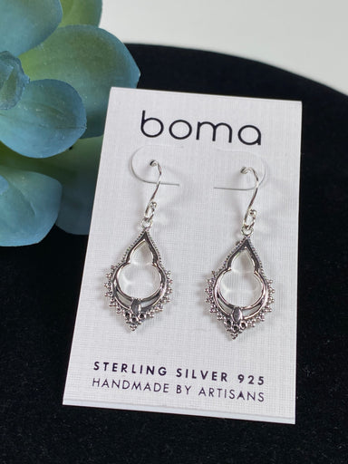 Boma Sterling Silver Bohemian Teardrop Earrings