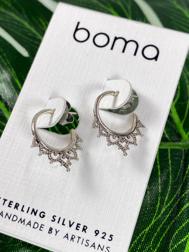 Boma Sterling Silver Petite Bohemian Post Hoop    