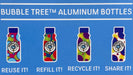 2 Aluminum Bottles & Wands - Bubble Tree Refillable Bubble System    