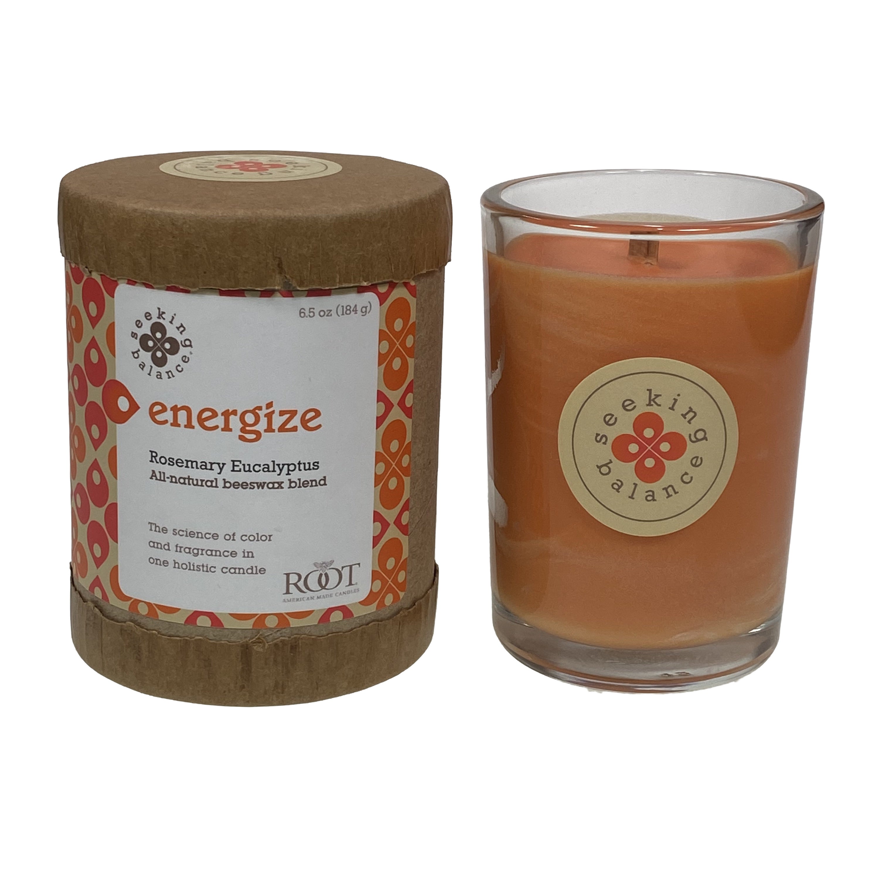 Root Candles Seeking Balance 6.5oz Spa Candle Energize    