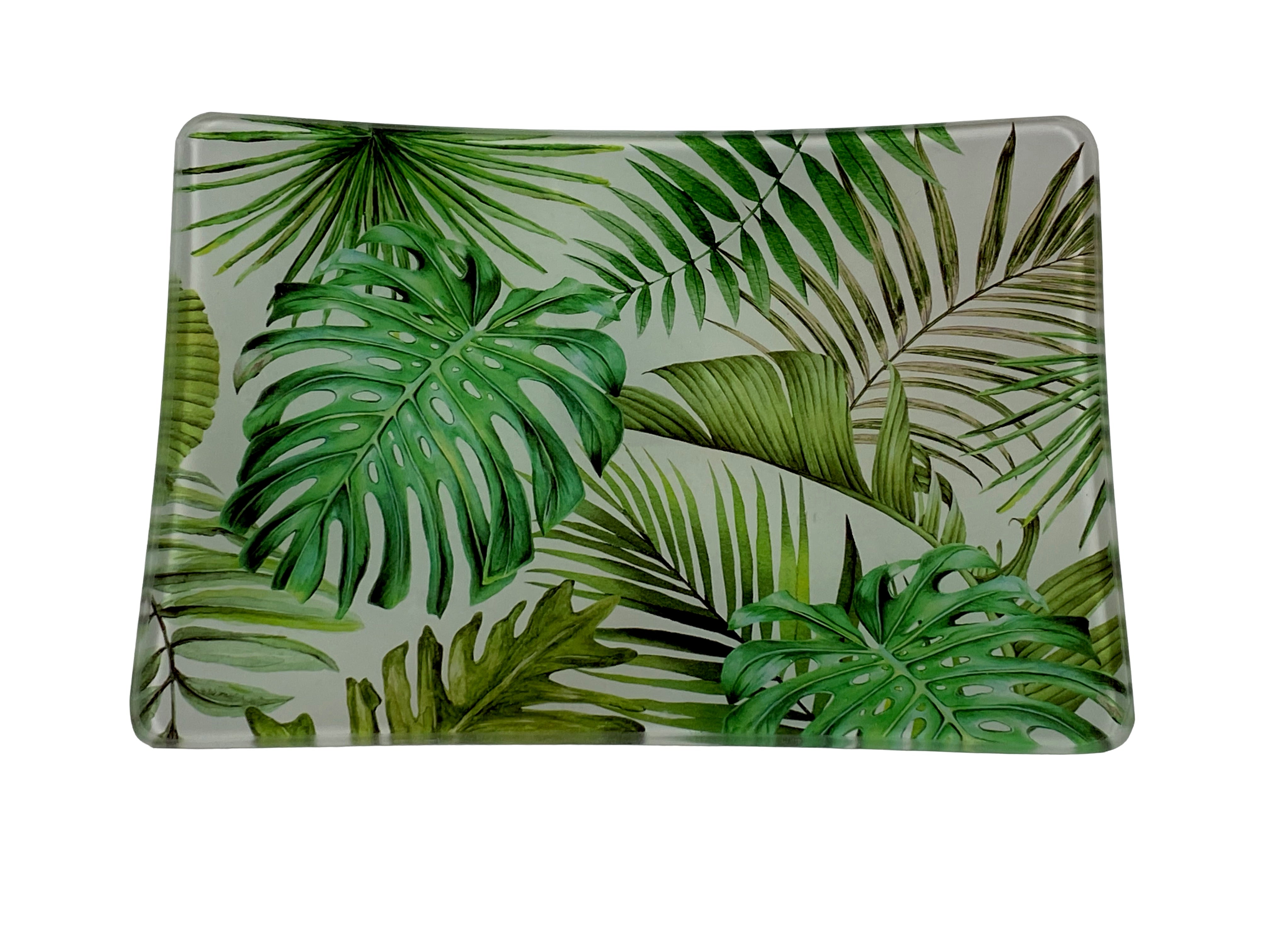 Palm Breeze Rectangular Glass Soap Dish    