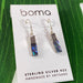 Boma Sterling Silver Earrings - Long Abalone Rectangle    