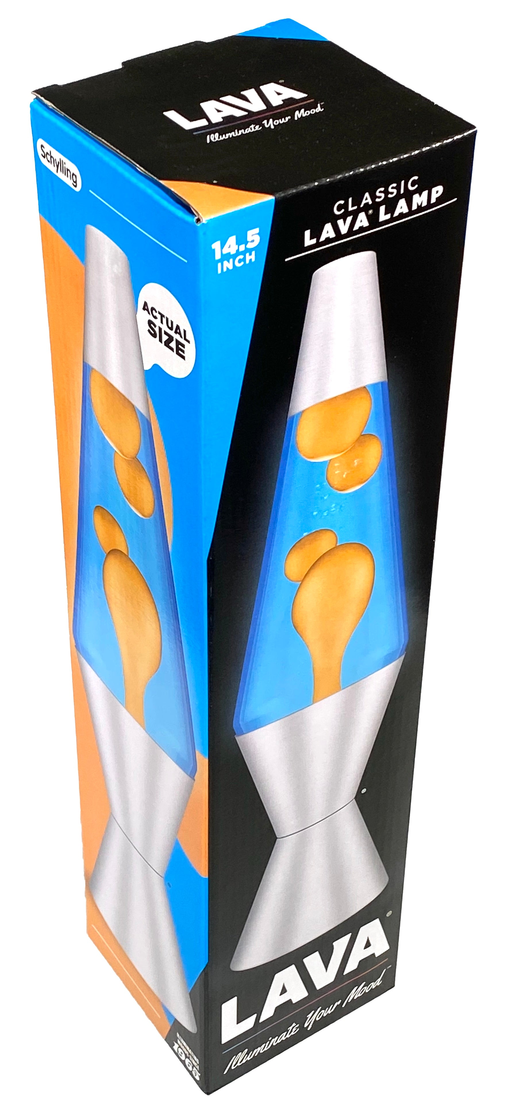 Lava Lamp - 14.5" Orange & Blue    