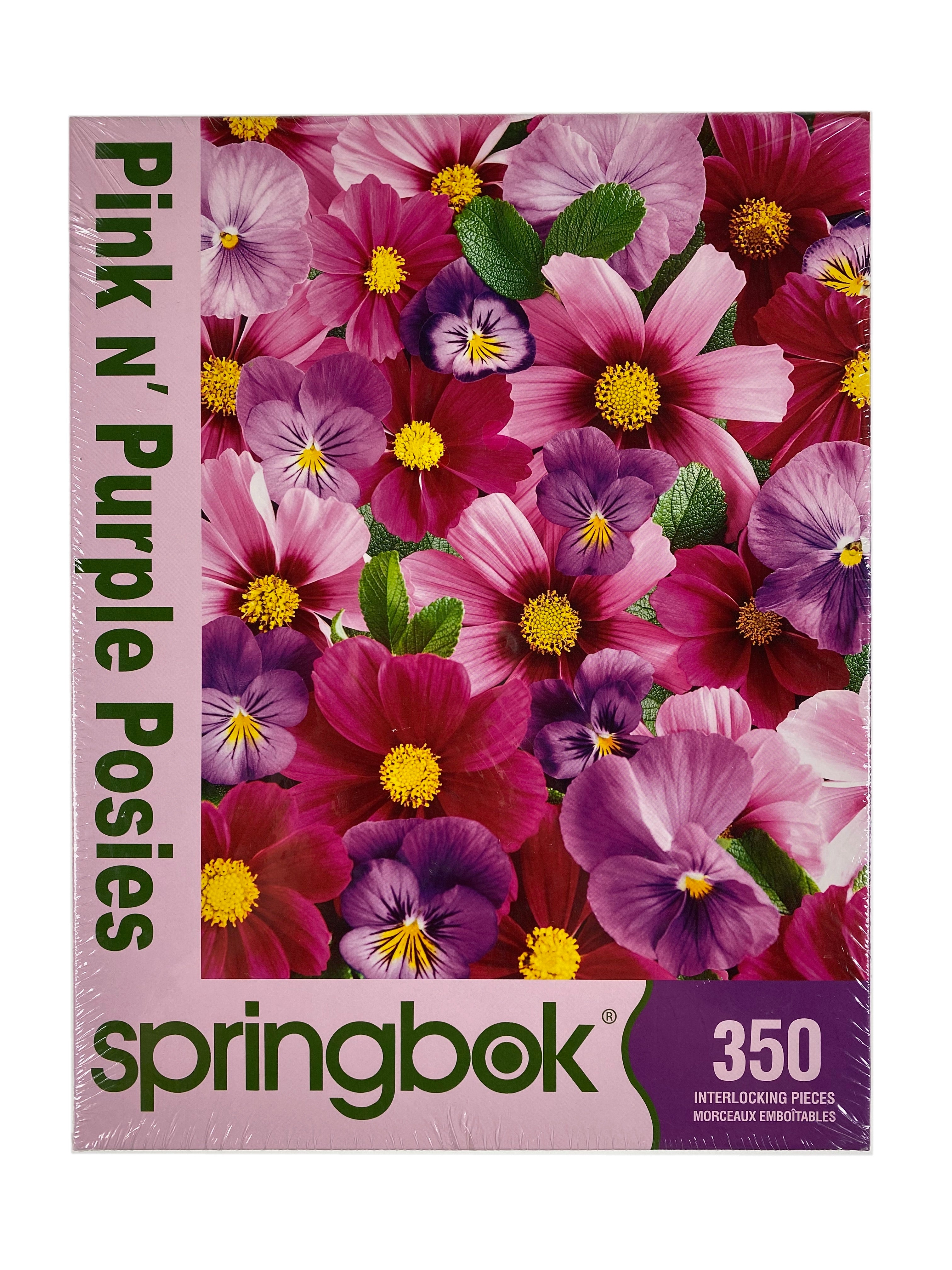 Pink n' Purple Posies Large Format 350 Piece Puzzle    