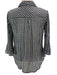 3/4 Sleeve Flair Black White Check    